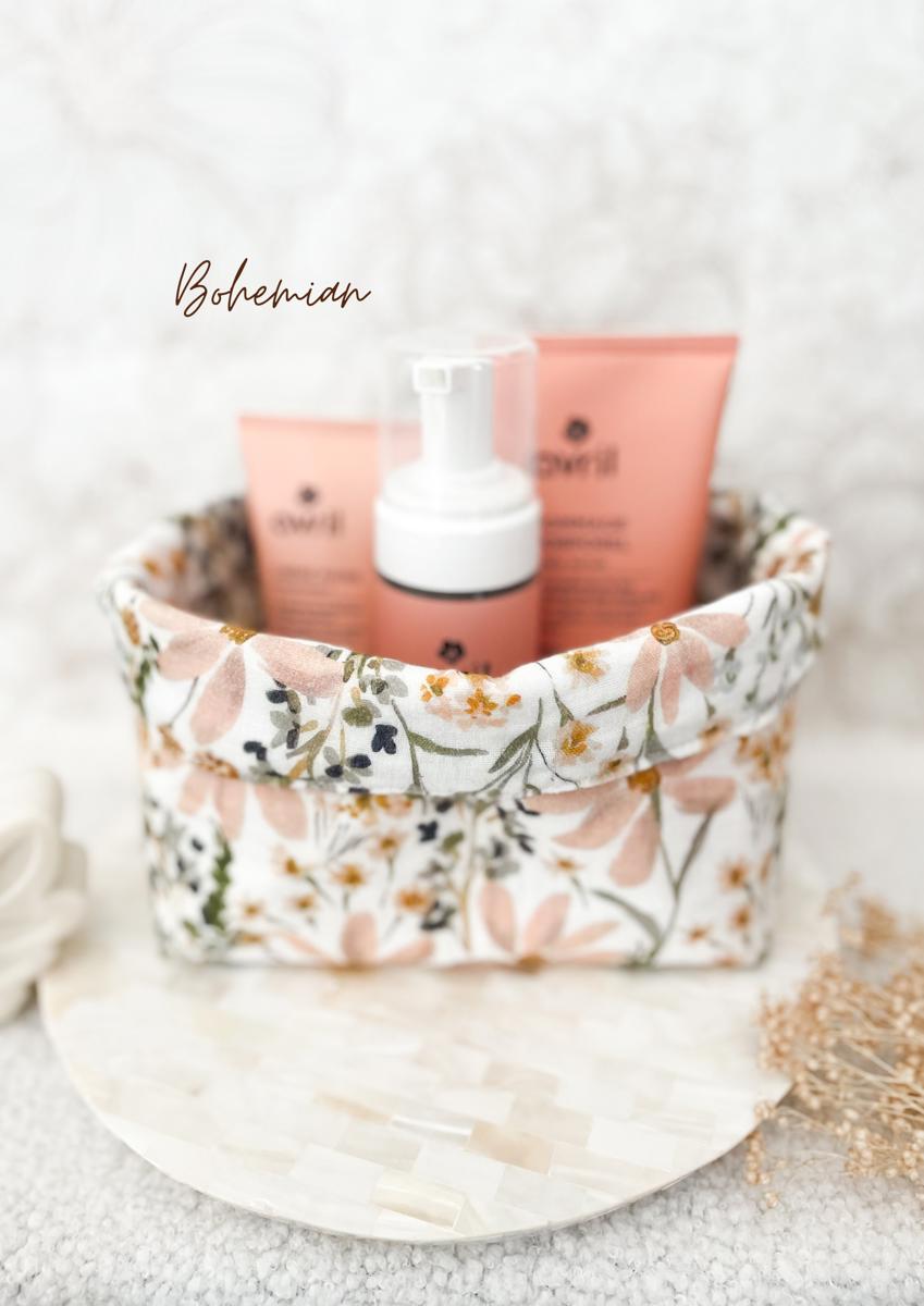 Grande panière en double gaze - Bohemian