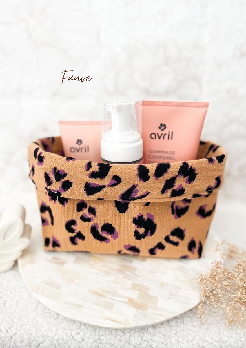 Grande panière en double gaze - Fauve