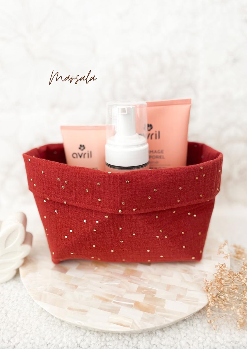 Grande panière en double gaze - Marsala