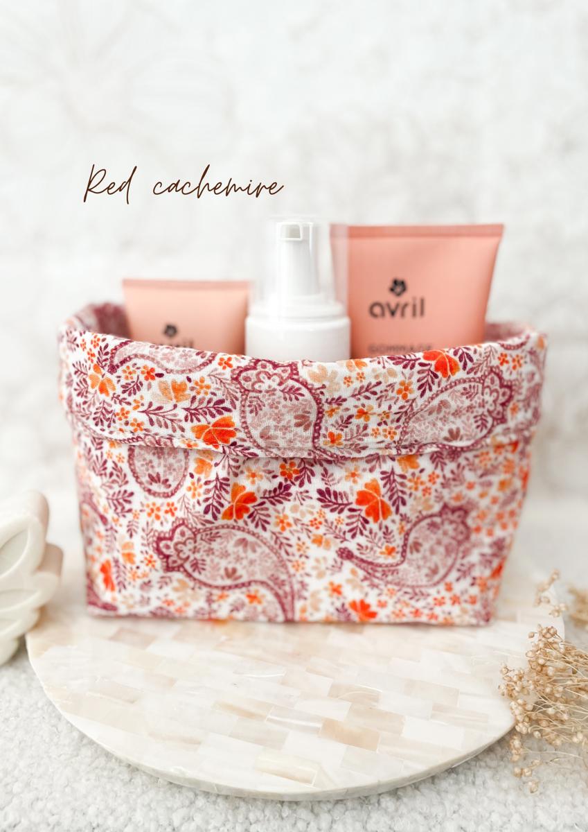 Grande panière en double gaze - Red cachemire
