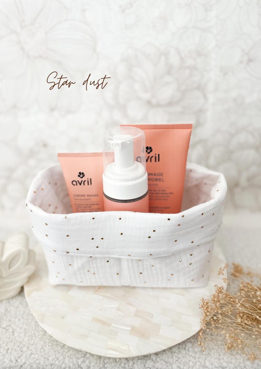 Grande panière en double gaze - Star dust