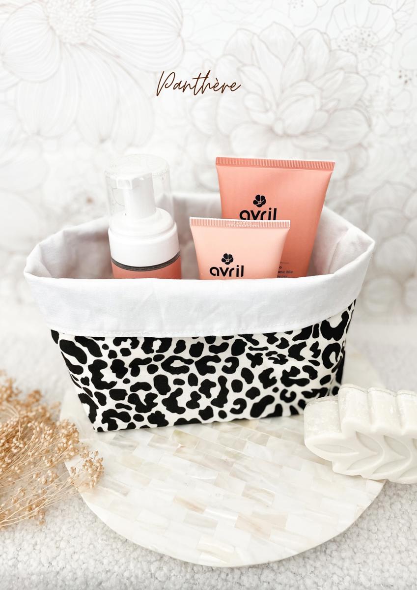 Grande panière en tissu - Panthère