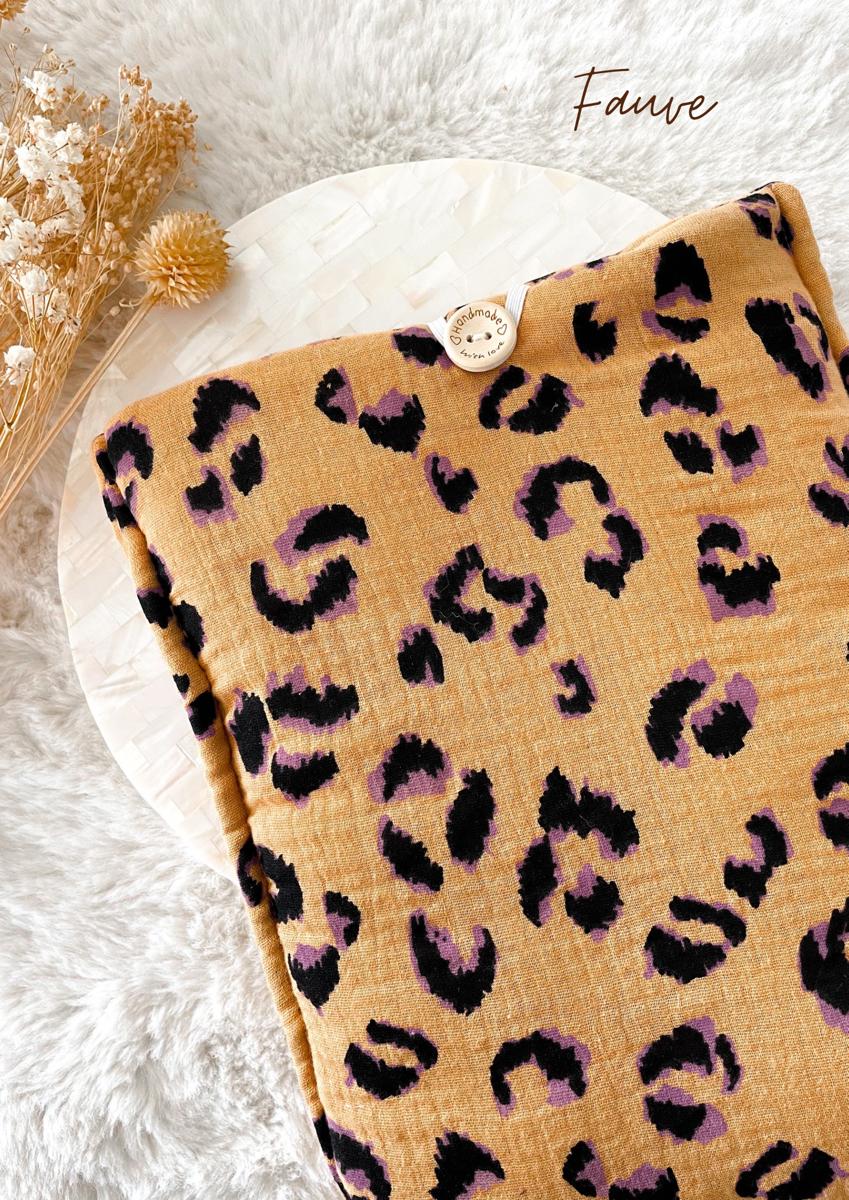 Grande pochette à livre ou tablette - Fauve