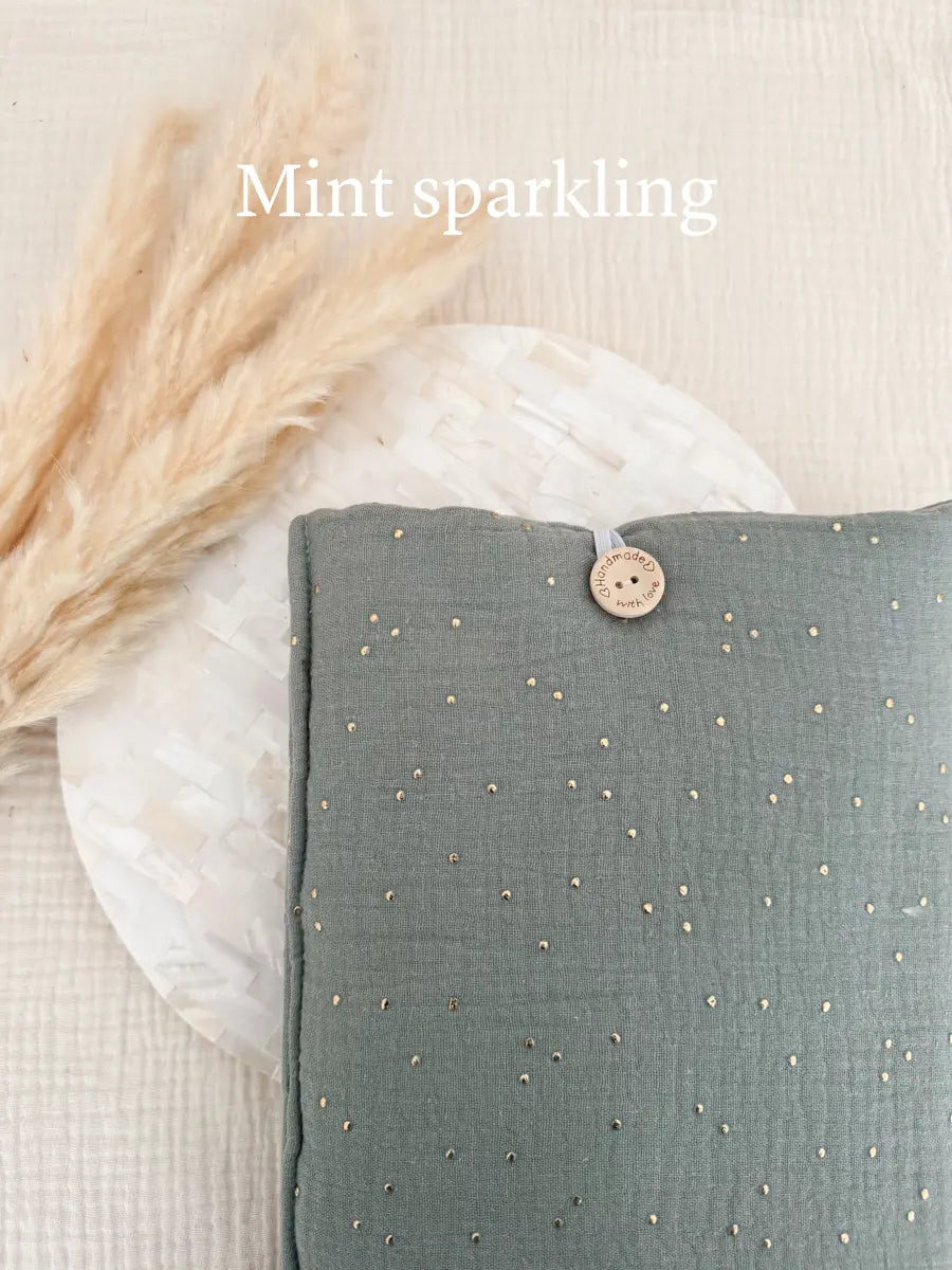 Grande pochette à livre ou tablette - Mint sparkling