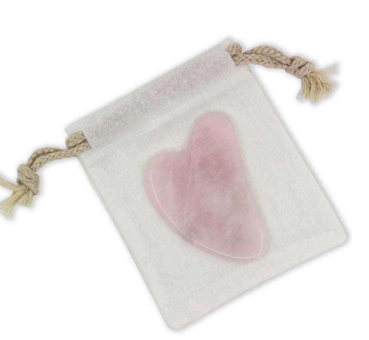 Gua sha - Pierre de massage - Quartz rose