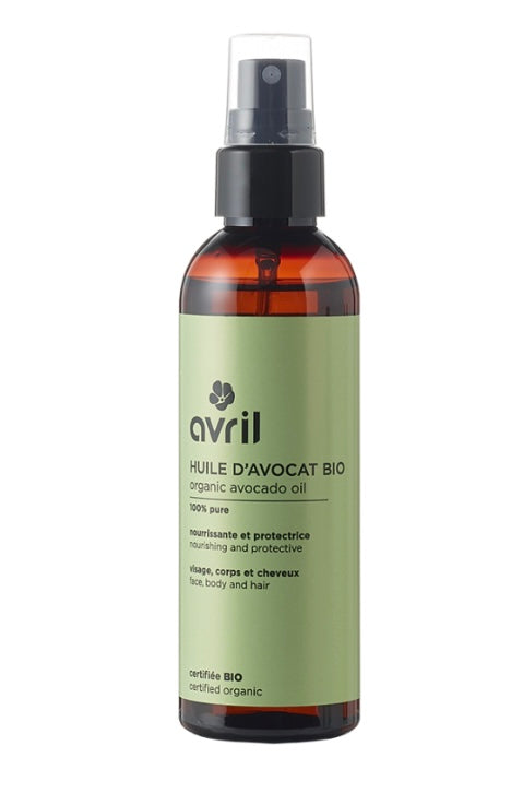 Huile d'avocat bio (100% pure, pressée à froid) - Avril - Les cotons de Romane : Produits d'hygiène réutilisables et lavables