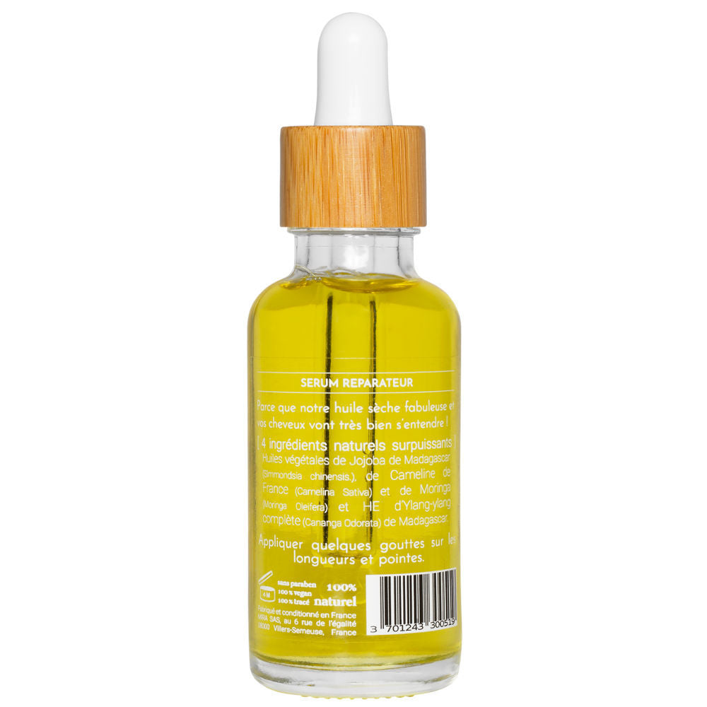 Huile de Jojoba et Moringa (cheveux) - Mira - Les cotons de Romane : Produits d'hygiène réutilisables et lavables