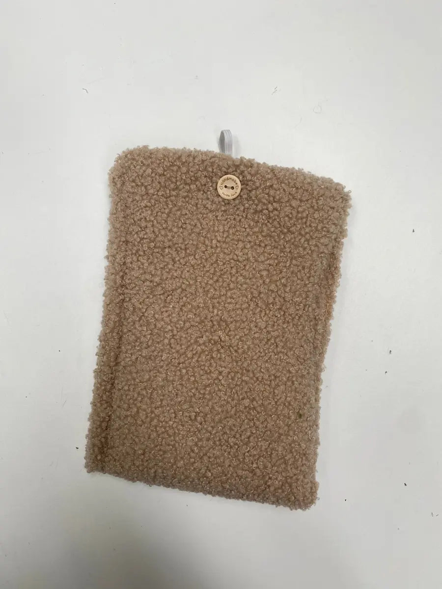 Imparfait : Pochette à livre/liseuse - Bouclette marron