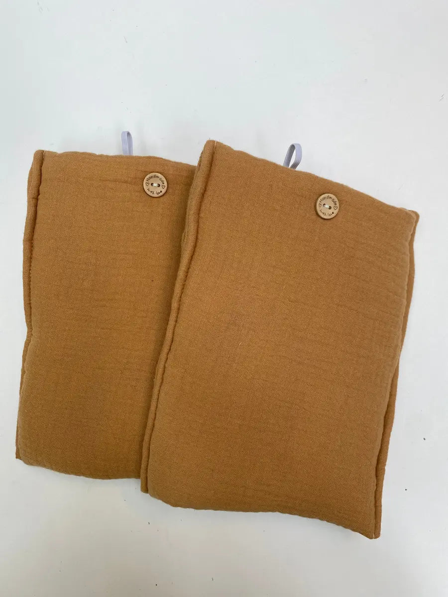 Imparfait : Pochette à livre/liseuse - Double gaze camel