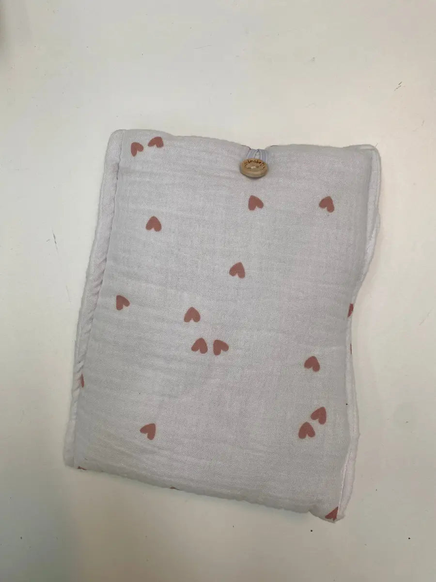 Imparfait : Pochette à livre/liseuse - Double gaze coeur