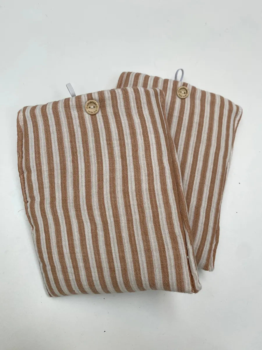 Imparfait : Pochette à livre/liseuse - Rayure camel