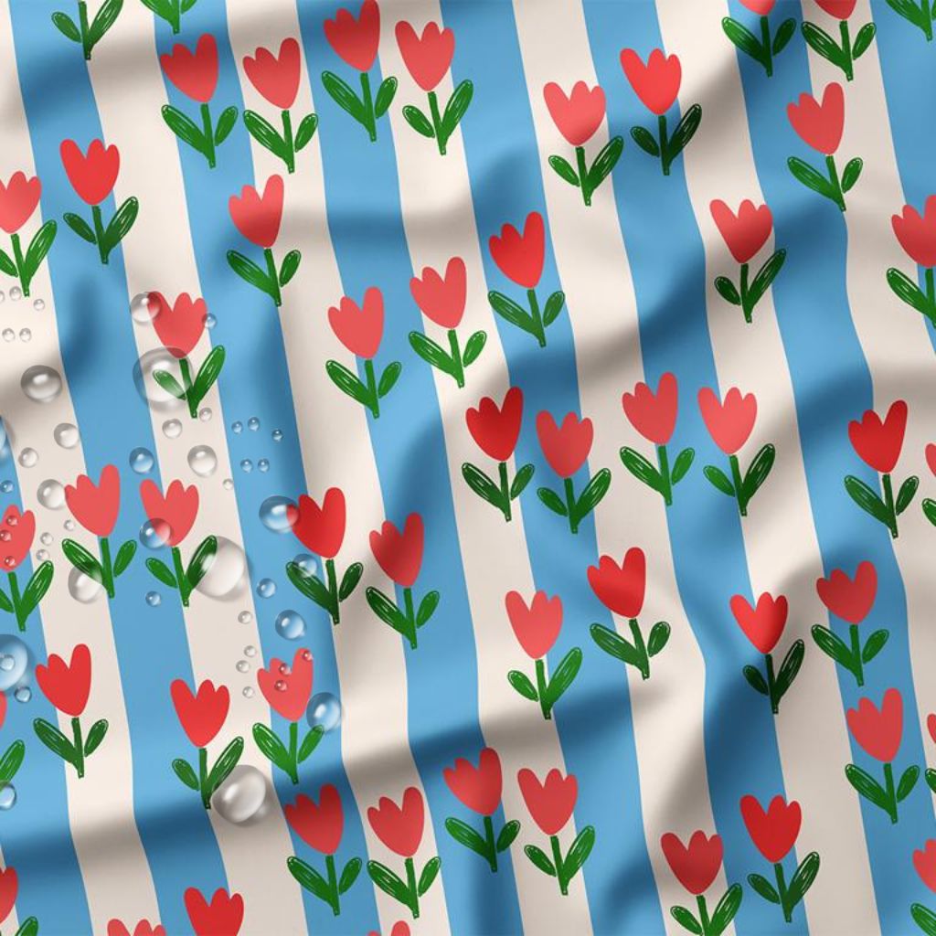 Tissu imperméable Tulipe - 1