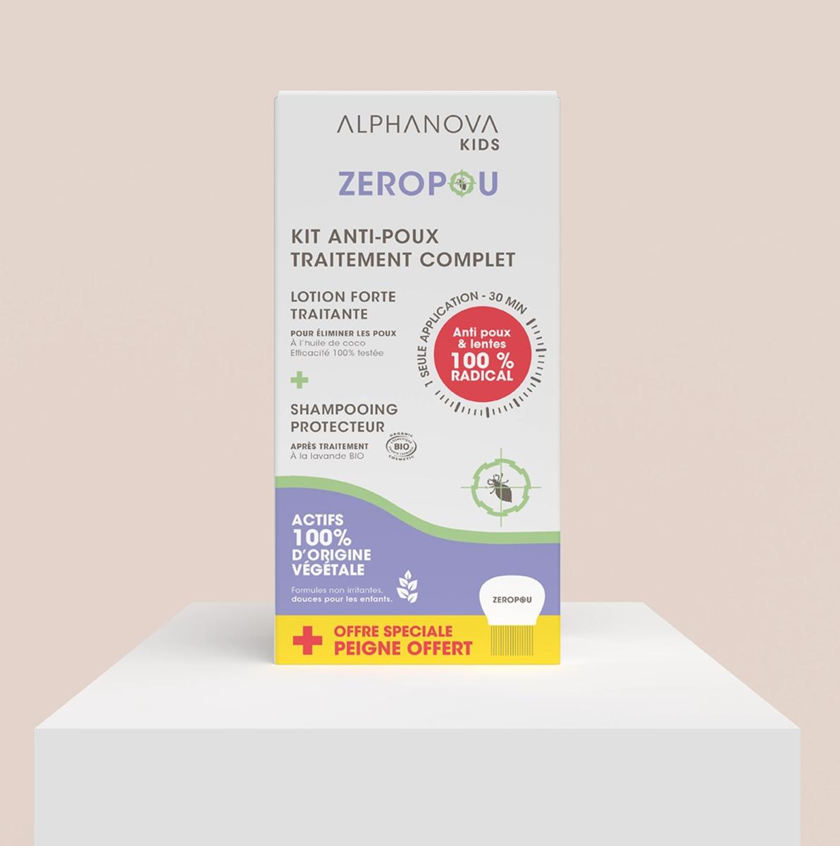 Kit anti-poux traitement complet ZEROPOU - Alphanova - 1