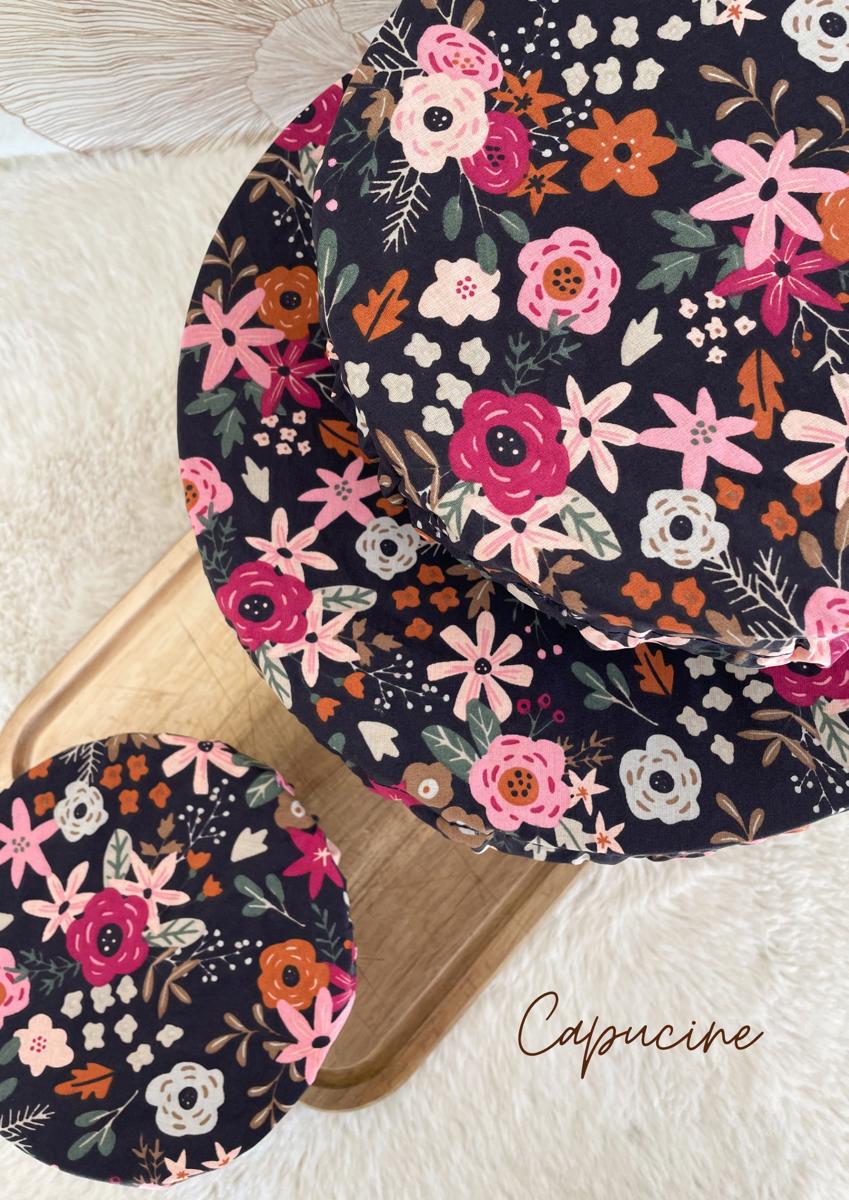 Kit de 3 couvre-bols (taille S, M et L) - Capucine