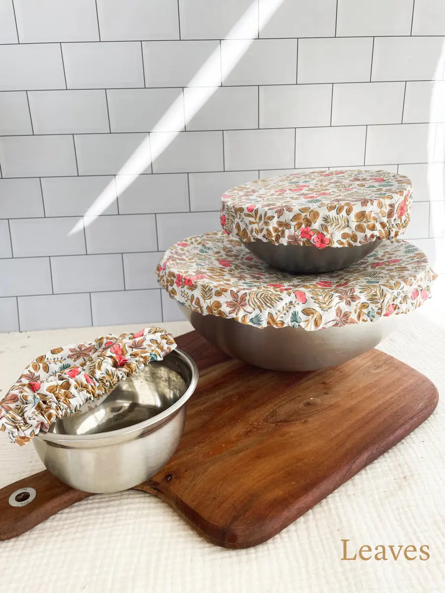 Kit de 3 couvre-bols (taille S, M et L) - Leaves