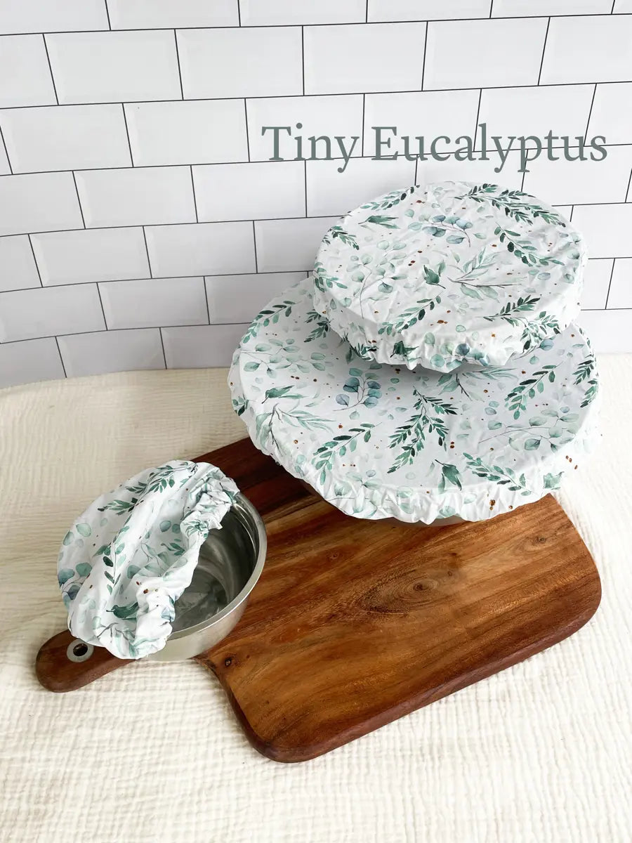 Kit de 3 couvre-bols (taille S, M et L) - Tiny eucalyptus