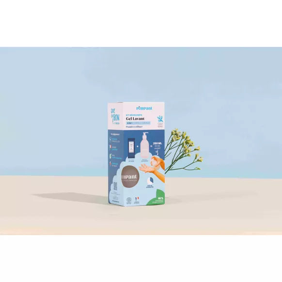 Kit gel douche en poudre à diluer avec sa bouteille - Pimpant - 1
