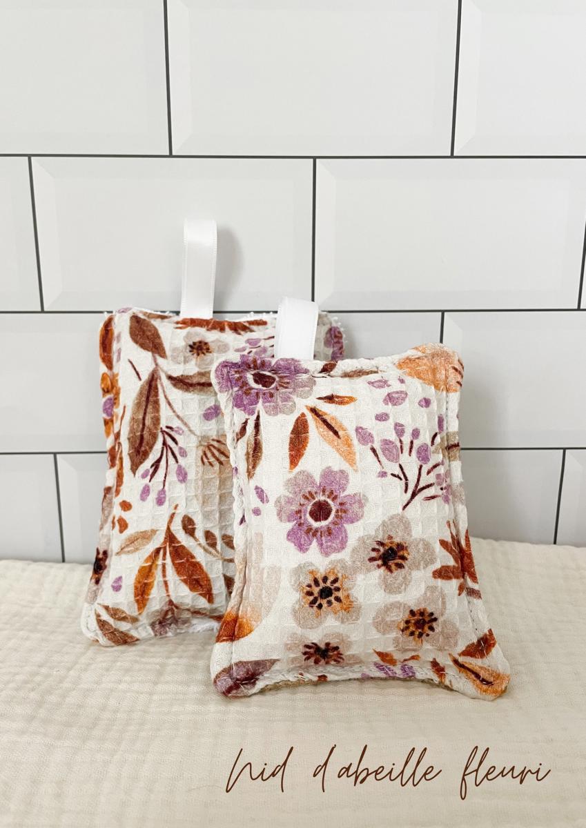 Le duo d'éponges - Nid d'abeille fleuri