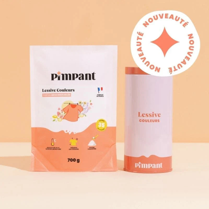 Lessive couleurs- Pimpant - boite doseuse + recharge