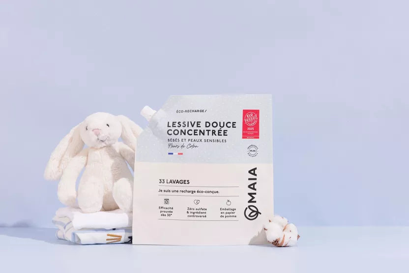 Lessive douce pour bébé (fleurs de coton) - MAIA - Recharge Fleur de coton