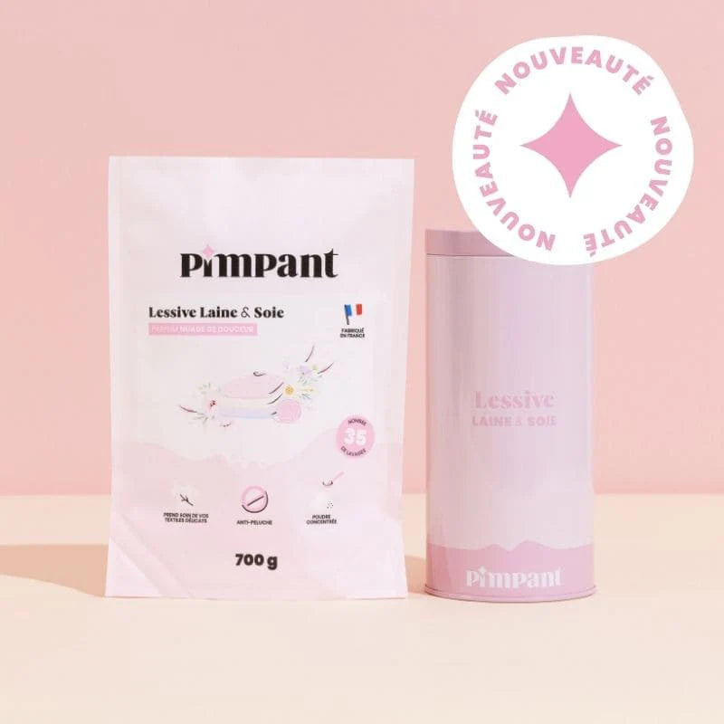 Lessive laine et soie - Pimpant - boite doseuse + recharge