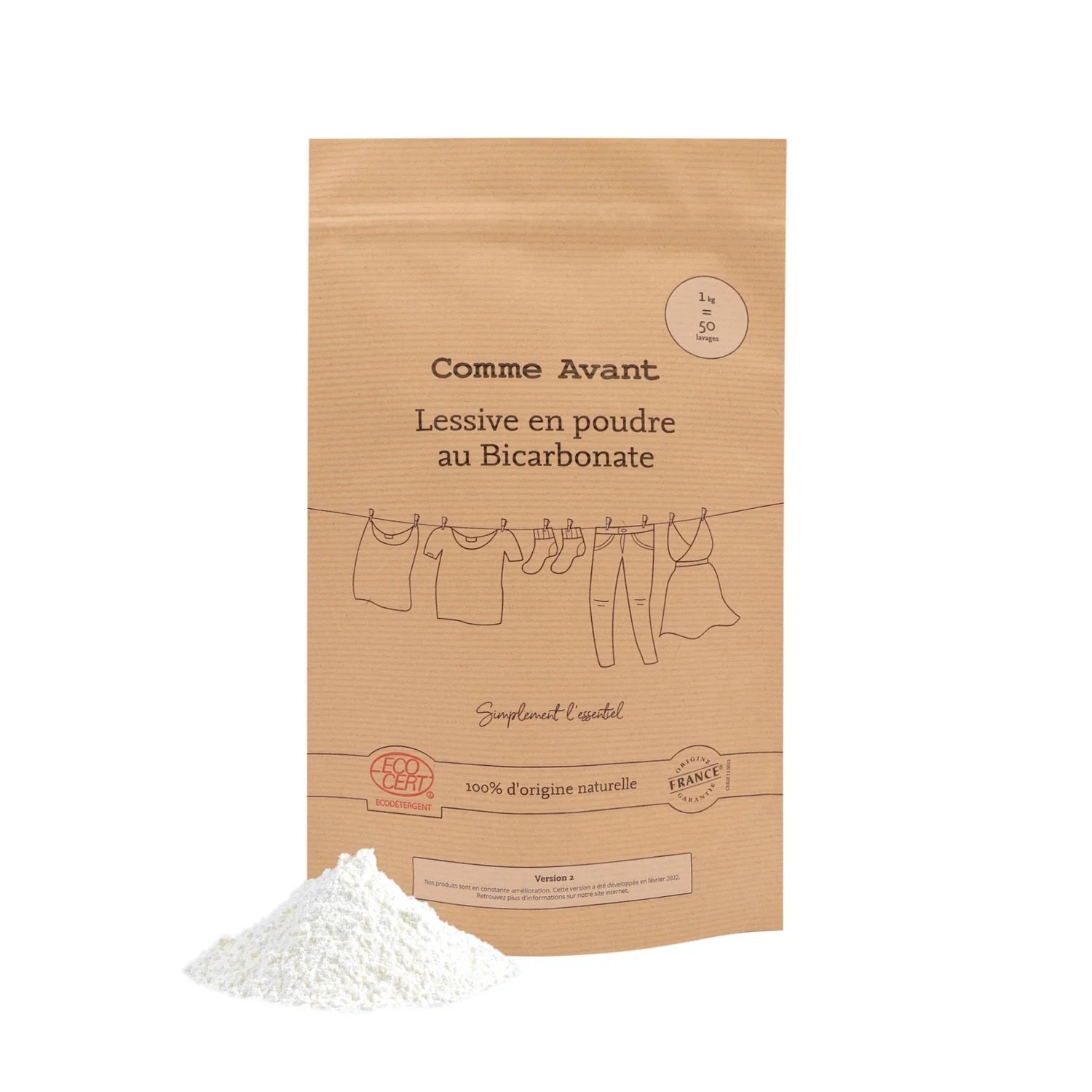 Lessive en poudre au bicarbonate - Comme Avant - 1