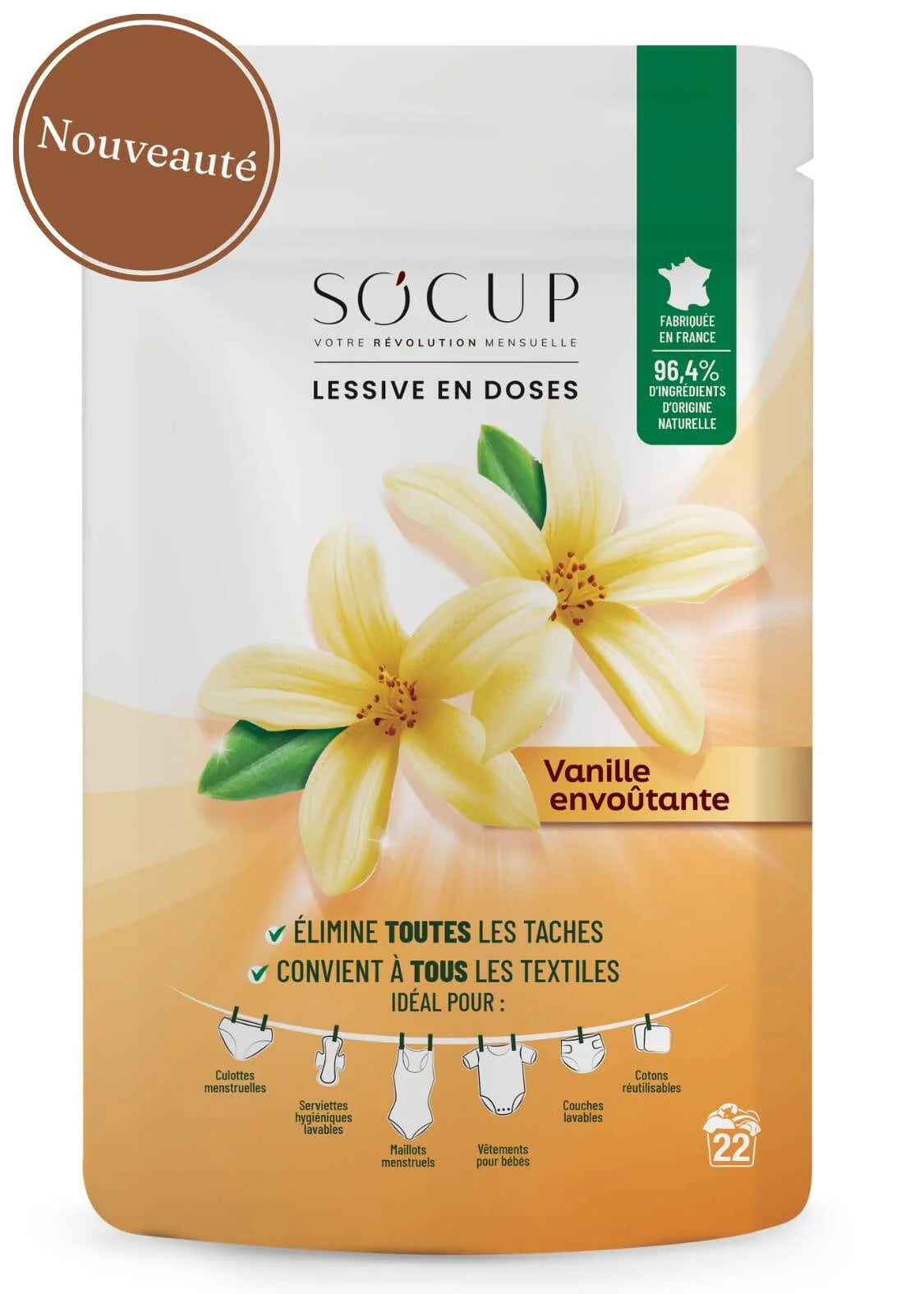 Lessives en dosettes à la vanille - So Cup - 1