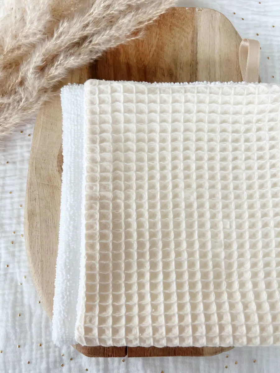 Lingette ménage - Nid d'abeille écru