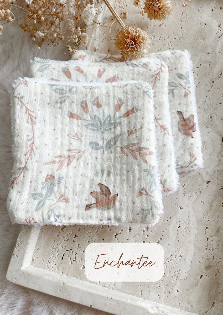 Lingettes bébé éponge bambou - Enchantée