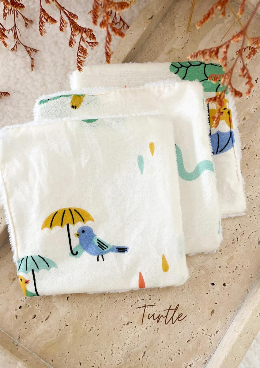 Lingettes bébé éponge bambou - Turtle