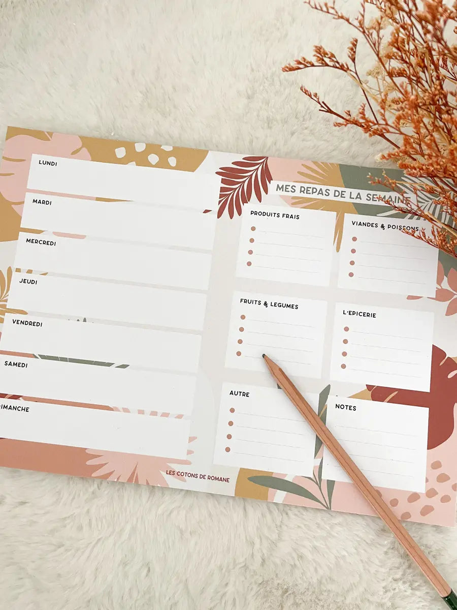 Planner menus de la semaine / Liste de course - 1