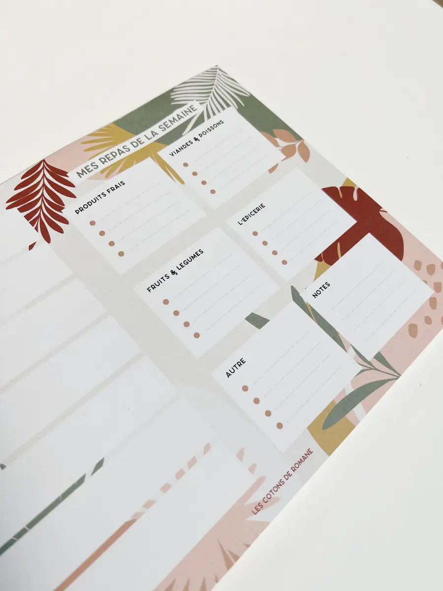 Planner menus de la semaine / Liste de course - 3