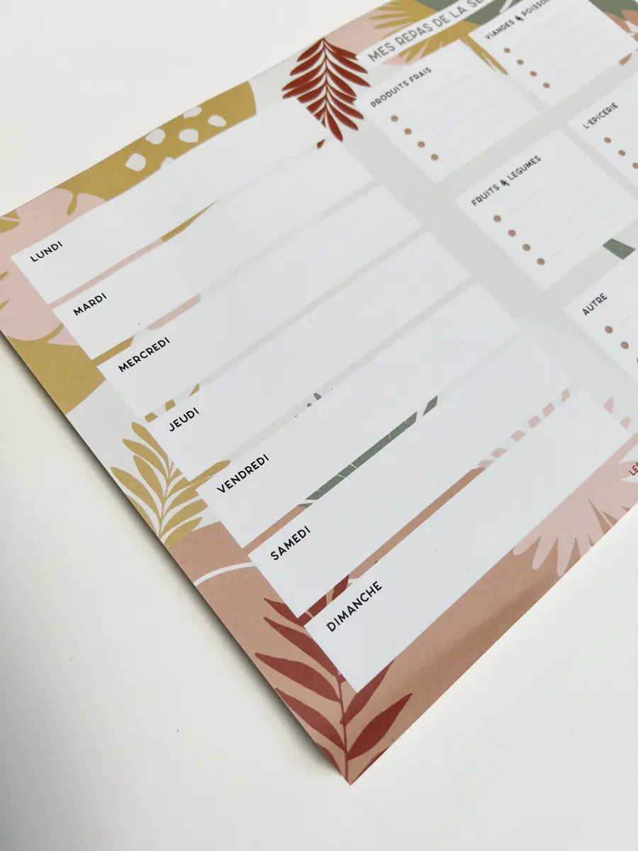 Planner menus de la semaine / Liste de course - 4