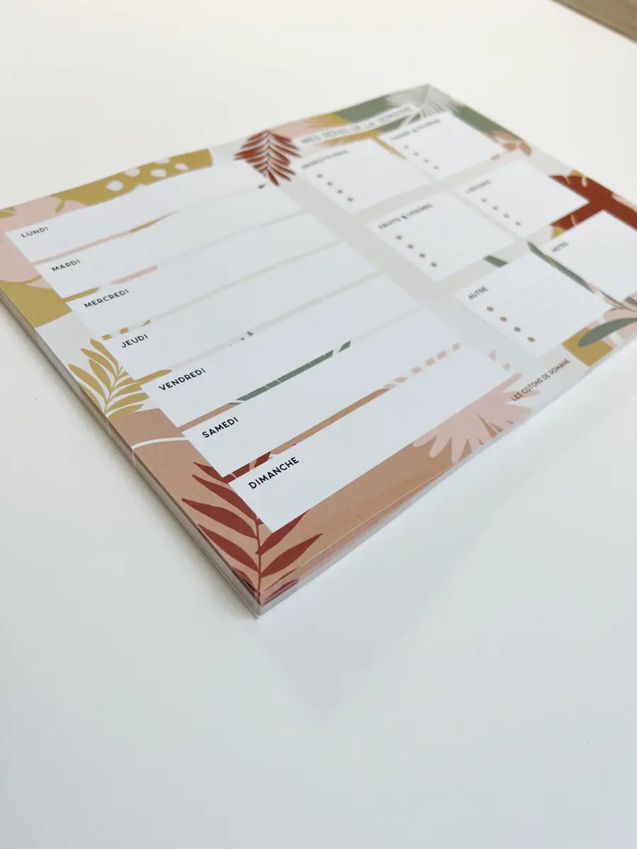 Planner menus de la semaine / Liste de course - 5