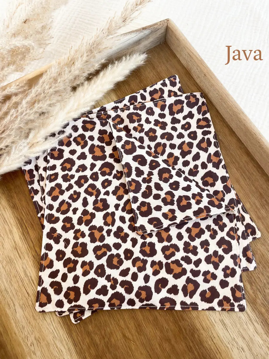 Lot de 3 mouchoirs en tissu lavable - Java