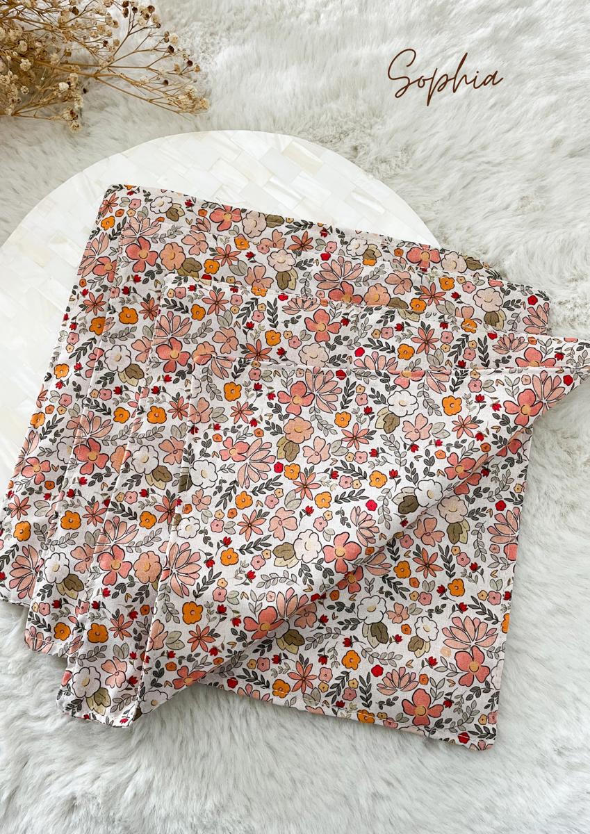 Lot de 3 mouchoirs en tissu lavable - Sophia