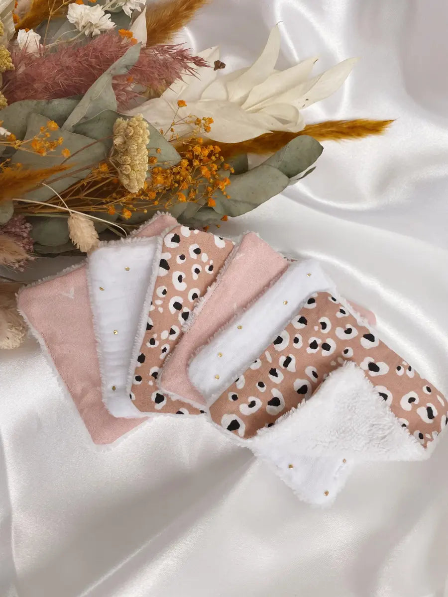 Lot de 5 cotons lavables en éponge bambou - 1