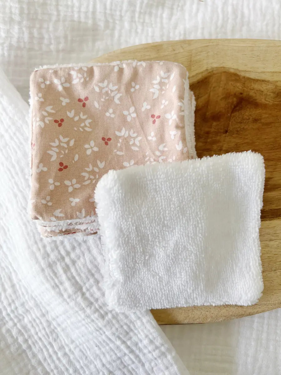 Lot de 5 cotons lavables en éponge bambou - Adeline