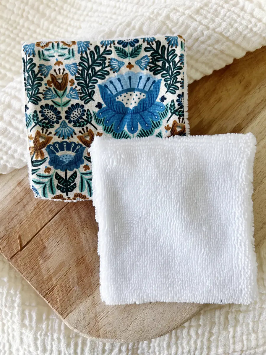 Lot de 5 cotons lavables en éponge bambou - Bora bora