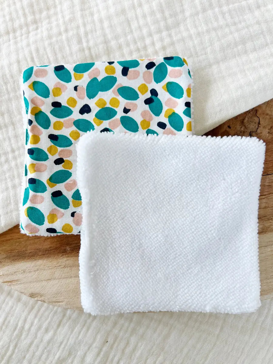 Lot de 5 cotons lavables en éponge bambou - Copacabana