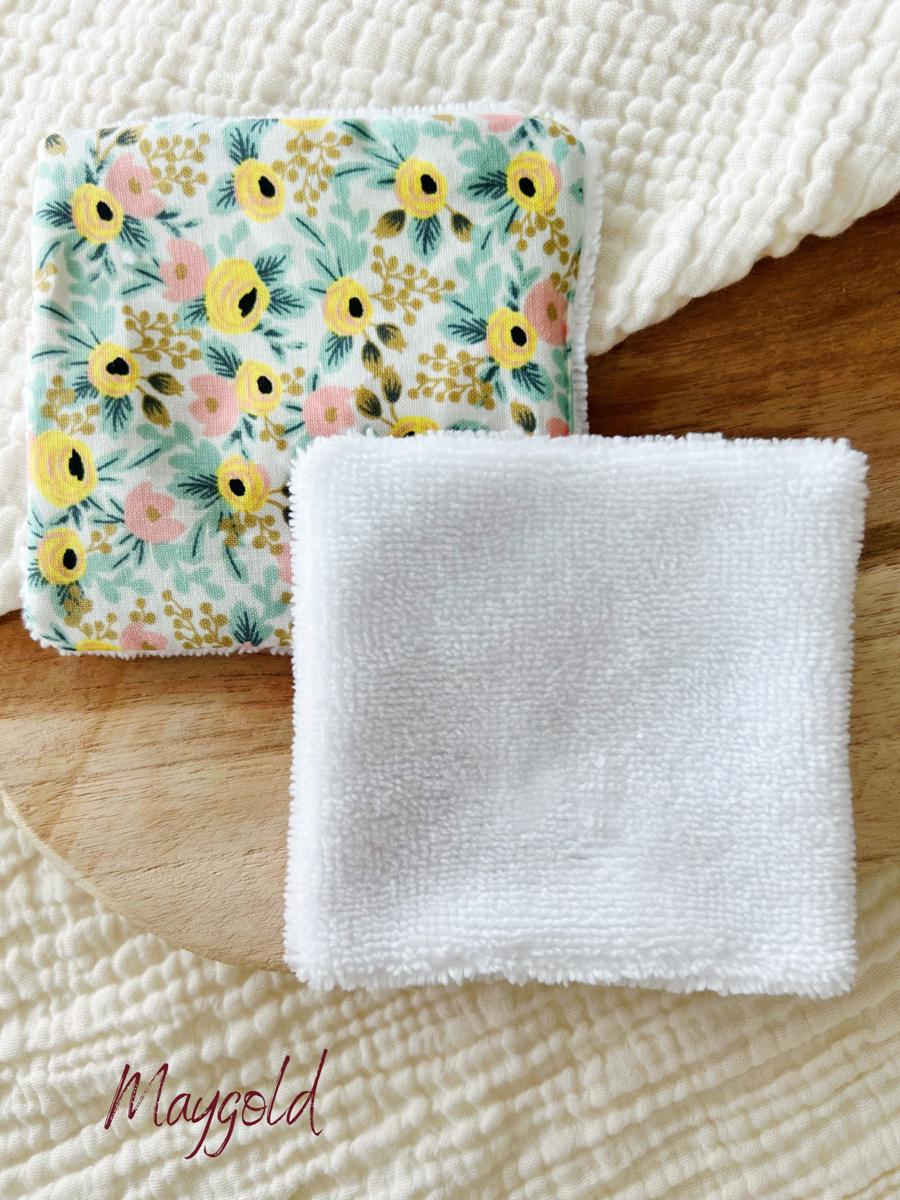 Lot de 5 cotons lavables en éponge bambou - Maygold *