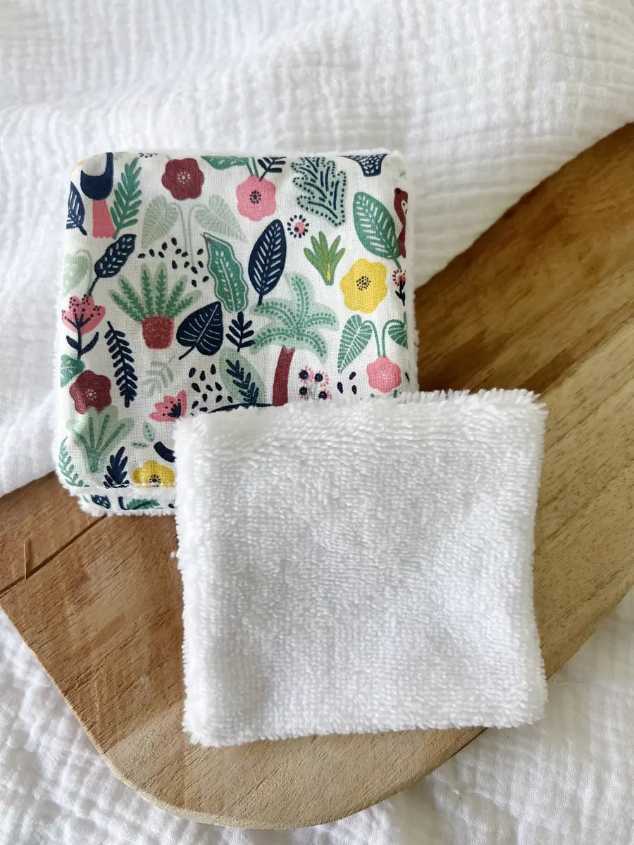 Lot de 5 lingettes bébé - Jungle