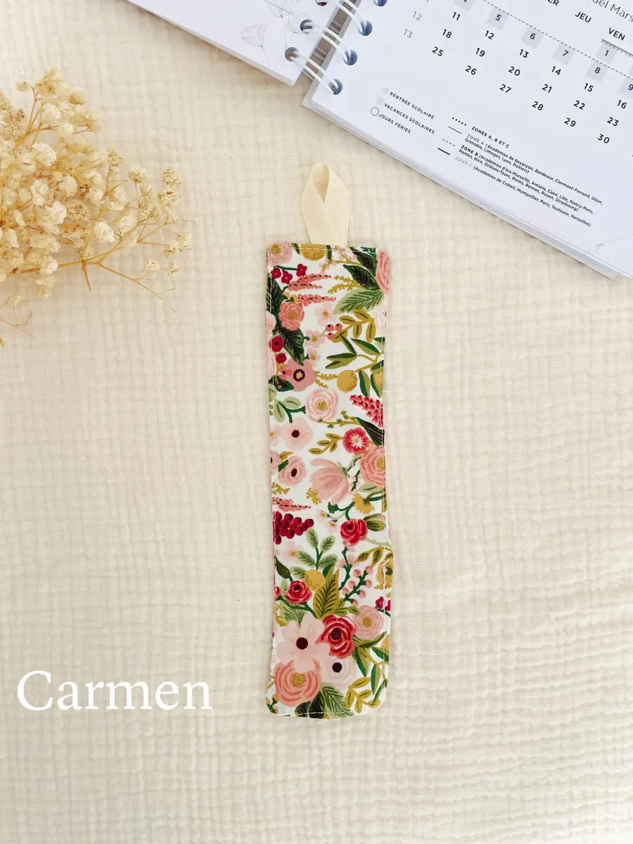 Marque-page en coton - Carmen *