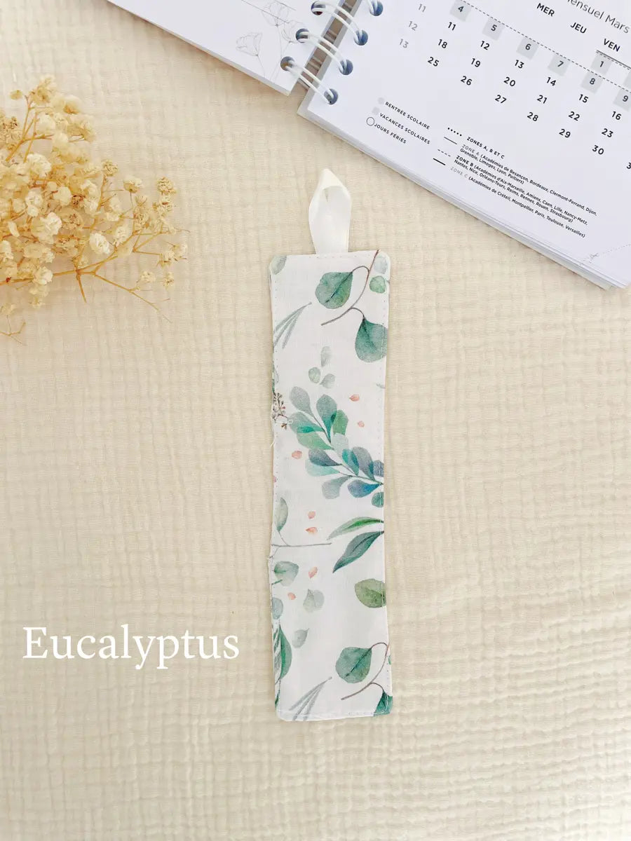 Marque-page en coton - Eucalyptus