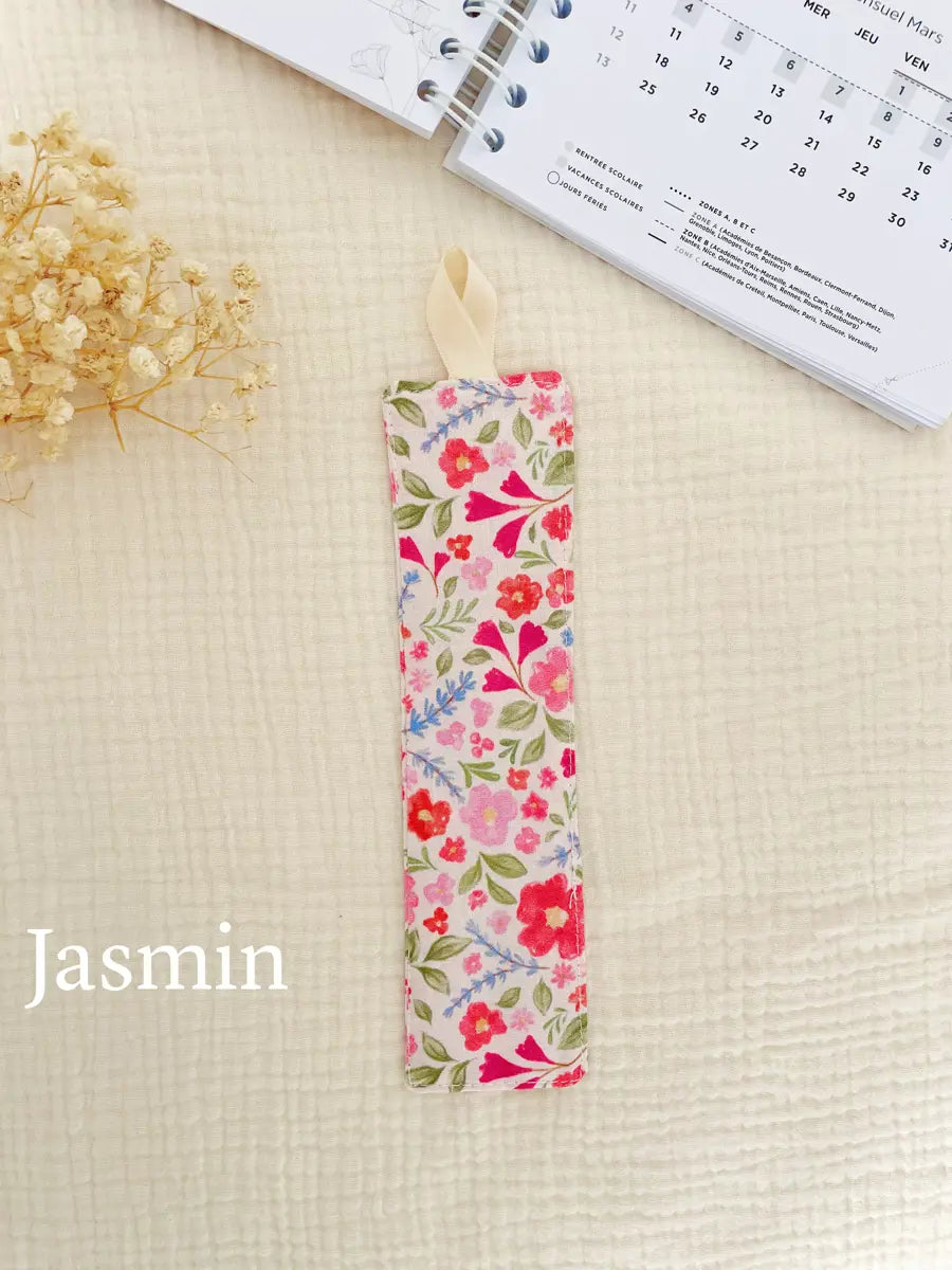 Marque-page en coton - Jasmin