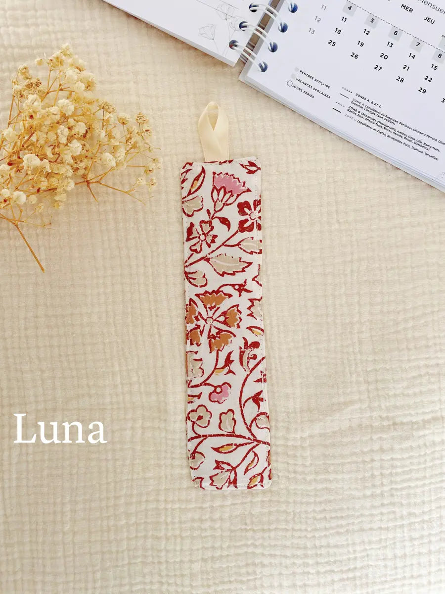 Marque-page en coton - Luna