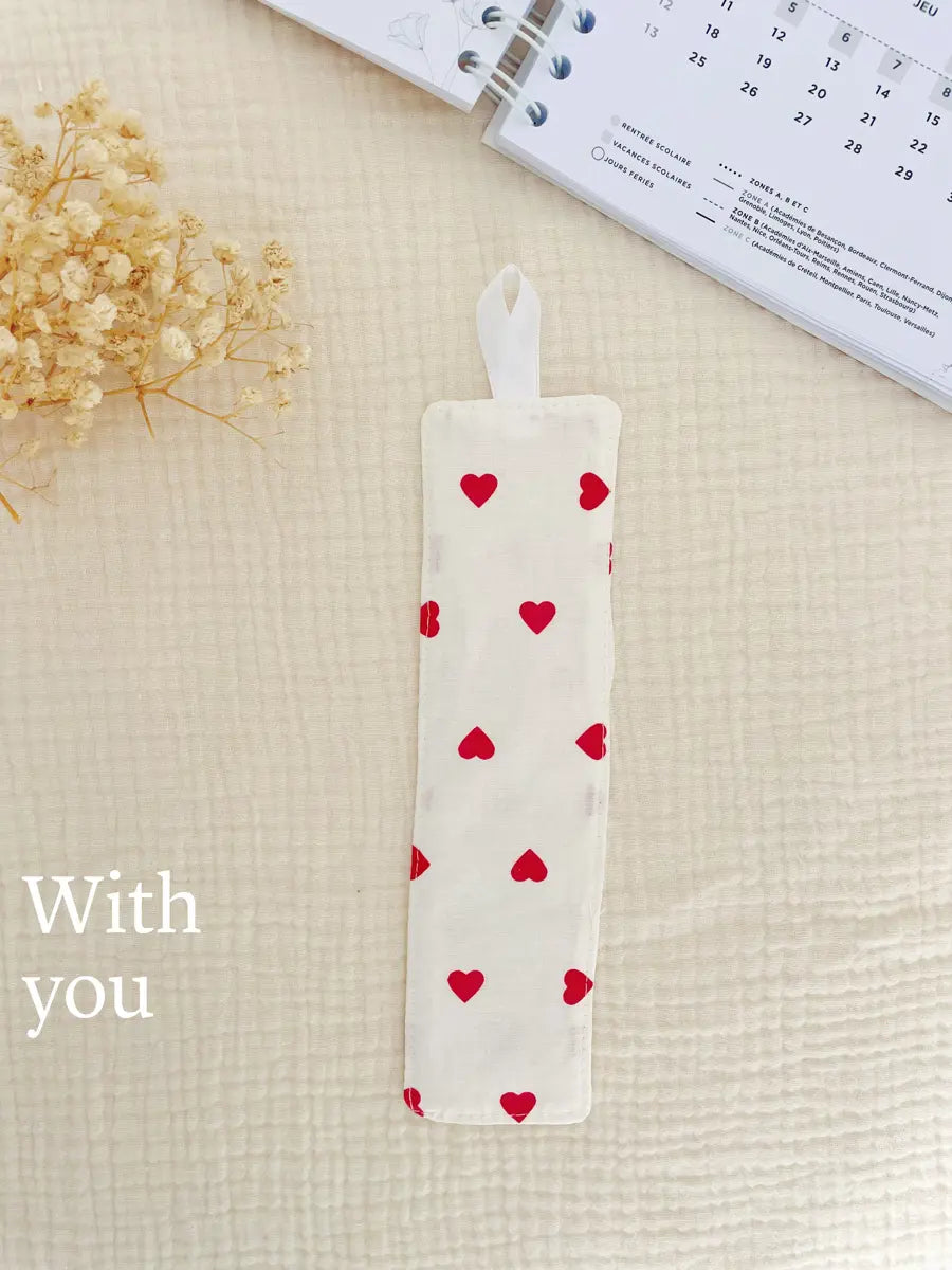 Marque-page en coton - With you