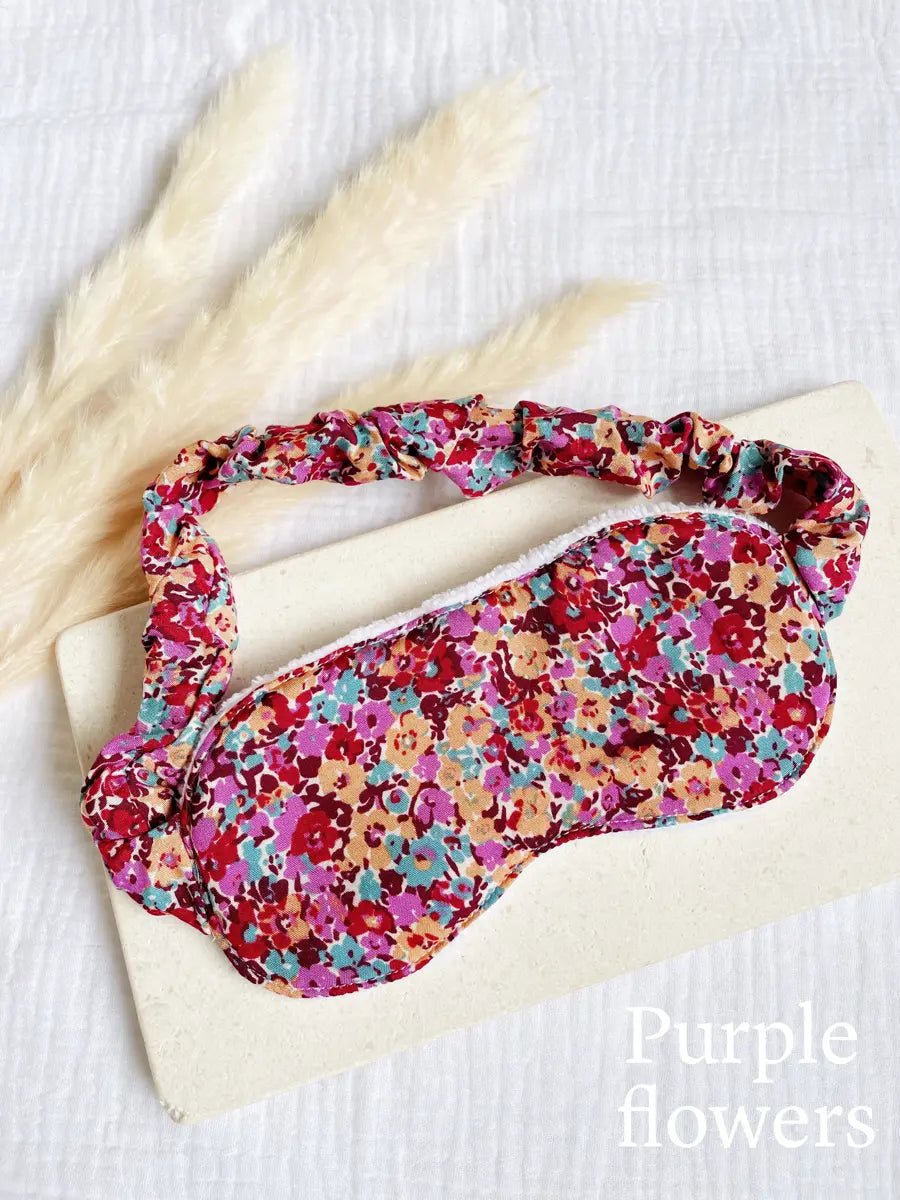 Masque de nuit avec finitions « froufrous » - Purple flowers