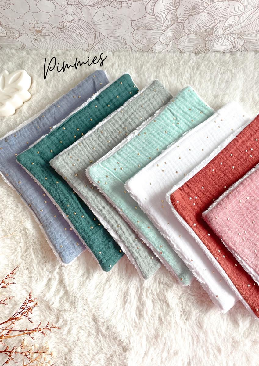 Semainier de 7 mini serviettes visage - Pimmies