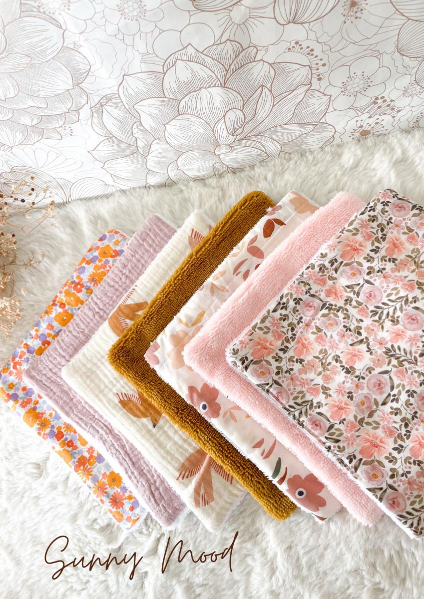 Semainier de 7 mini serviettes visage - Sunny mood